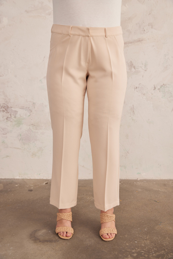 Bej Beş Cep Pantolon - 3