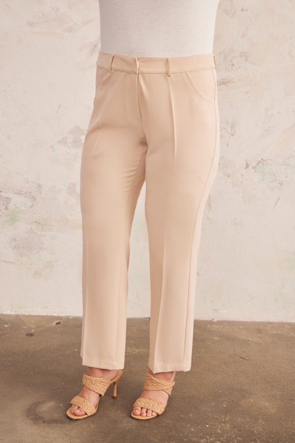 Bej Beş Cep Pantolon - 4