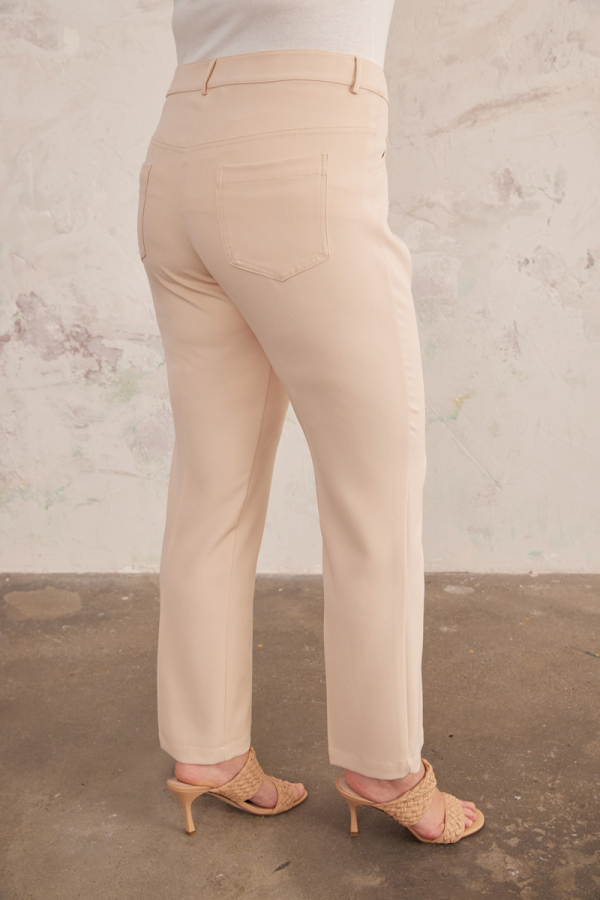 Bej Beş Cep Pantolon - 5