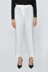 Ekru Lastik Detaylı Gabardin Pantolon - 4