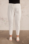 Ekru Lastik Detaylı Gabardin Pantolon - 6