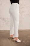 Ekru Lastik Detaylı Gabardin Pantolon - 7