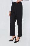 Siyah Lastik Detaylı Gabardin Pantolon - 3