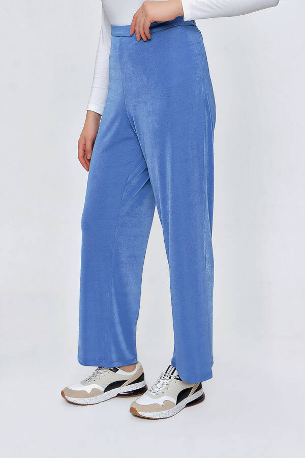 Mavi Örme Rahat Kesim Pantolon - 3