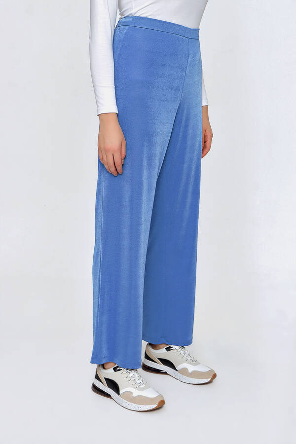 Mavi Örme Rahat Kesim Pantolon - 4