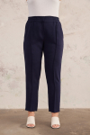Lacivert Beli Lastikli Pantolon - 4