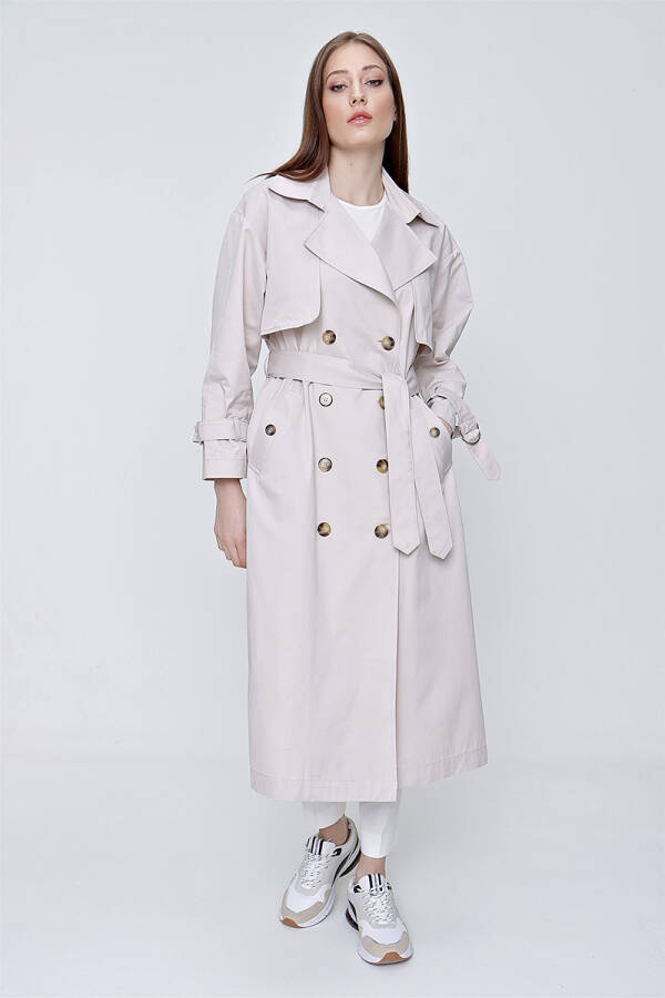 Taş Rüzgarlık Detaylı Trençkot - 2