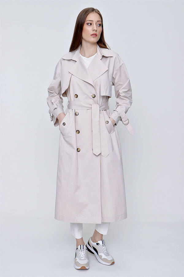 Taş Rüzgarlık Detaylı Trençkot - 3