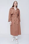 Kahverengi Rüzgarlık Detaylı Trençkot - 4