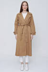 Camel Kruvaze Kapama Klasik Trençkot - Aker