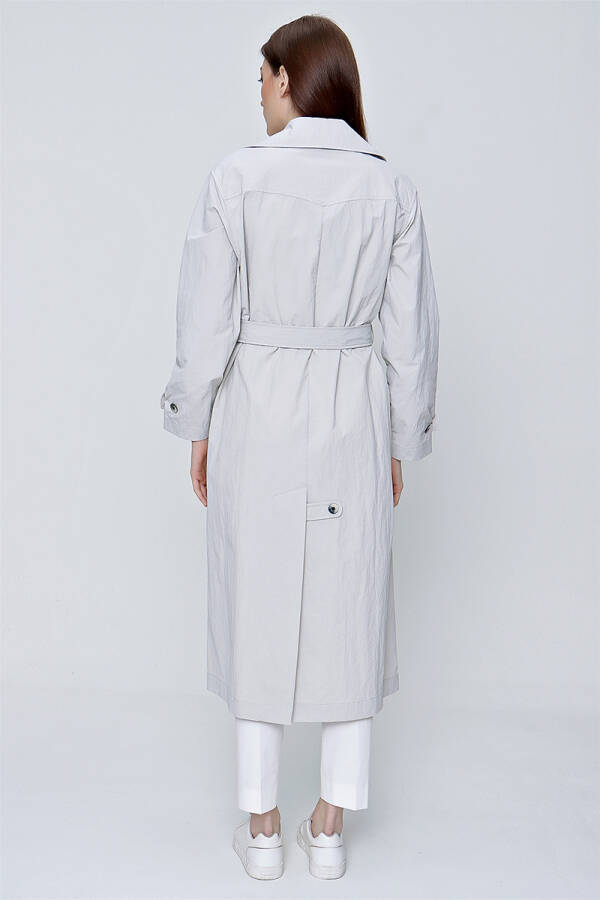 Taş Kruvaze Kapama Spor Trençkot - 6