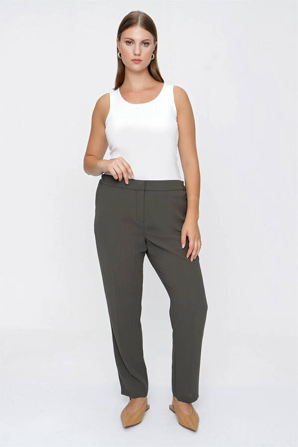 Haki Krep Pantolon - 1