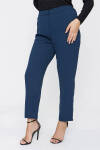 Lacivert Krep Pantolon - 4