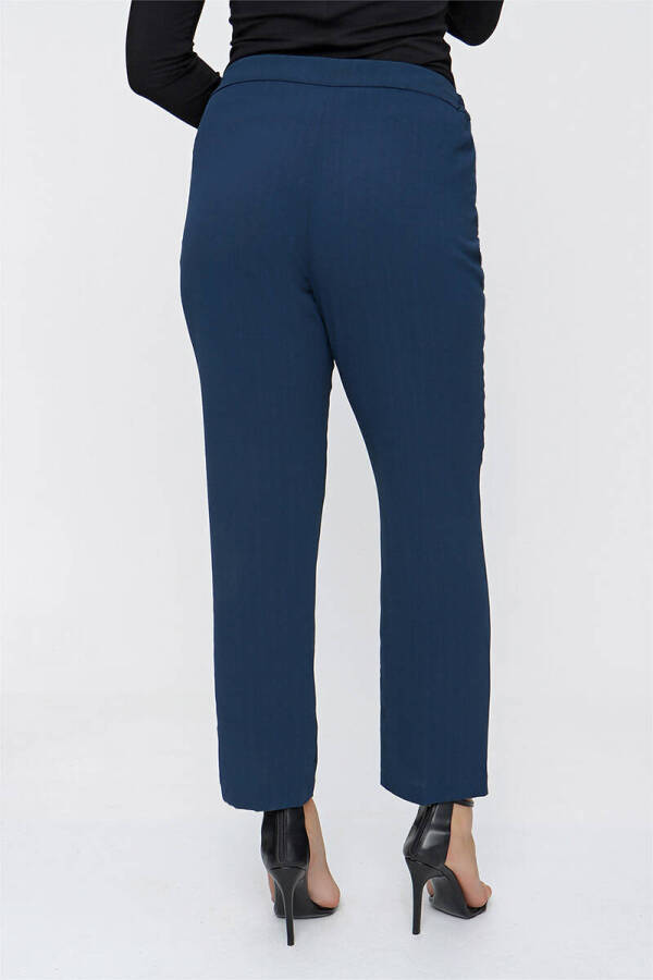 Lacivert Krep Pantolon - 5