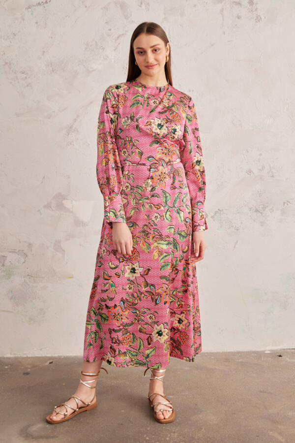 Pembe Bolerolu Elbise - 2