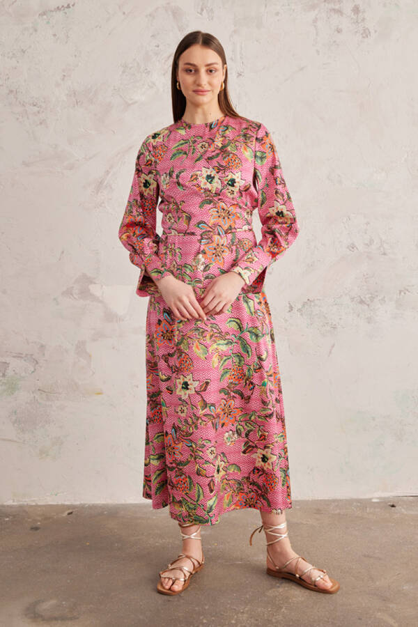 Pembe Bolerolu Elbise - 3