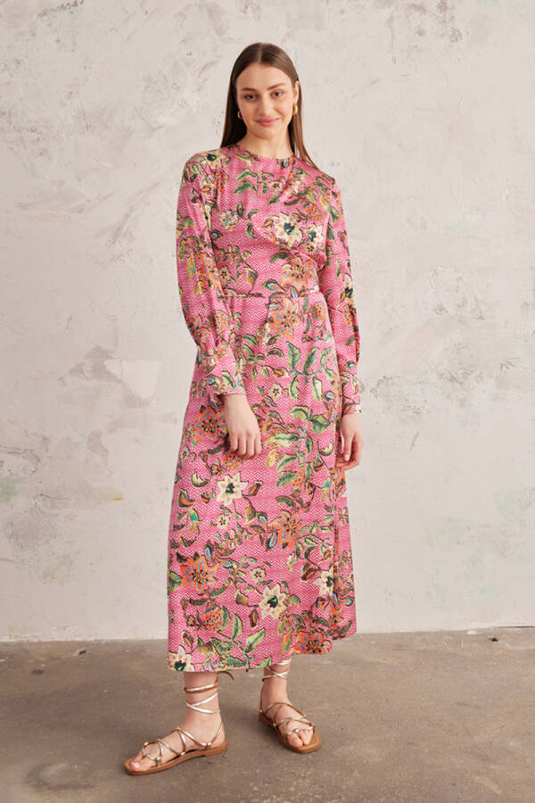 Pembe Bolerolu Elbise - 4