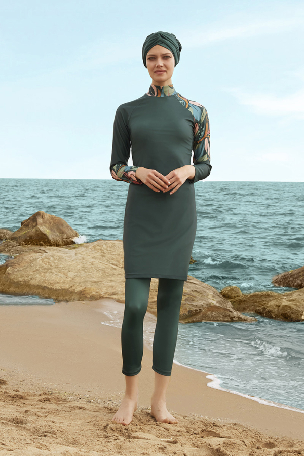 4311211 Desen Garnili Tesettür Mayo - 1