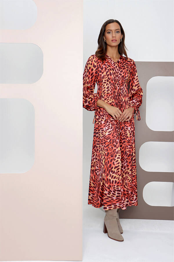 Taba Leopar Desen Elbise - 3
