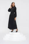 Siyah İnci Detaylı Elbise - 2