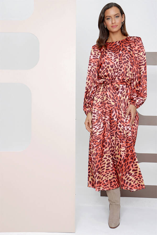 Taba Leopar Desen Elbise - 3