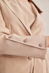 Camel Manşeti Düğme Detaylı Ceket - 5