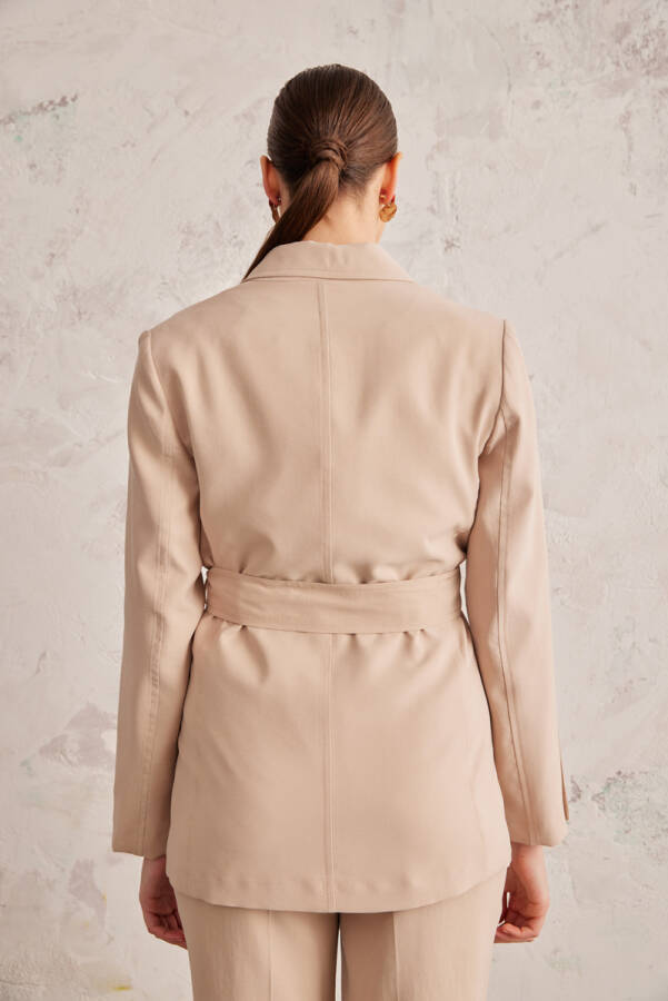 Camel Manşeti Düğme Detaylı Ceket - 6