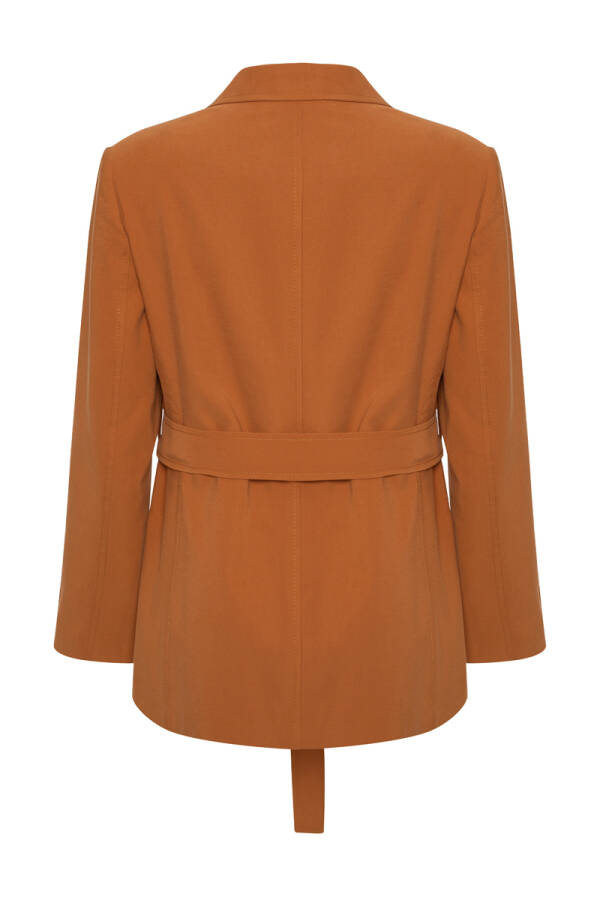 Karamel Manşeti Düğme Detaylı Ceket - 2
