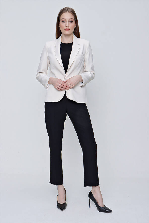 Taş Tek Düğme Spor Dikişli Ceket - 2