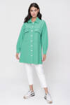 Yeşil Cep Detaylı Örme Ceket - 2
