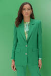 Yeşil Düz Kesim Blazer Ceket - 1