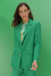 Yeşil Düz Kesim Blazer Ceket - 2