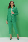 Yeşil Düz Kesim Blazer Ceket - 3