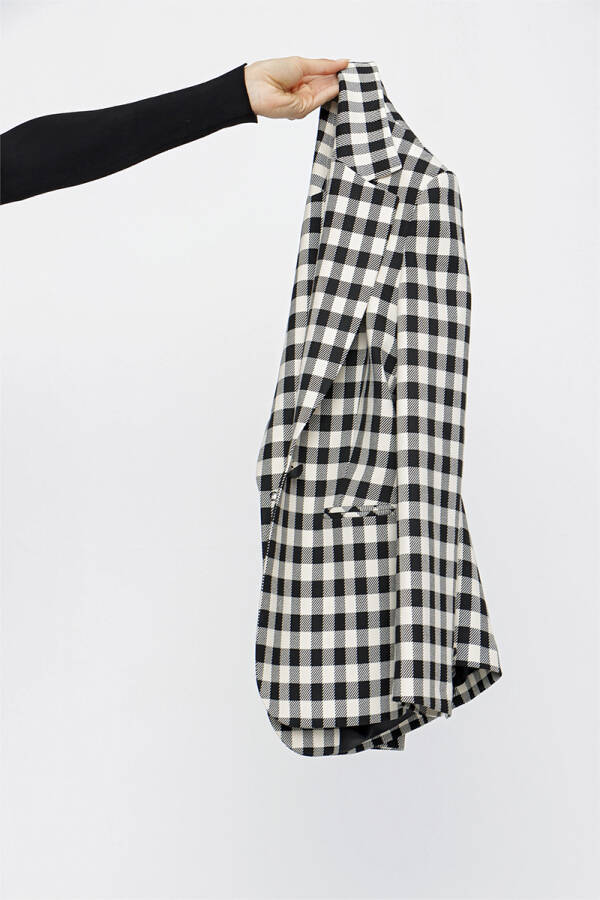 Siyah Kruvaze Ceket - 2