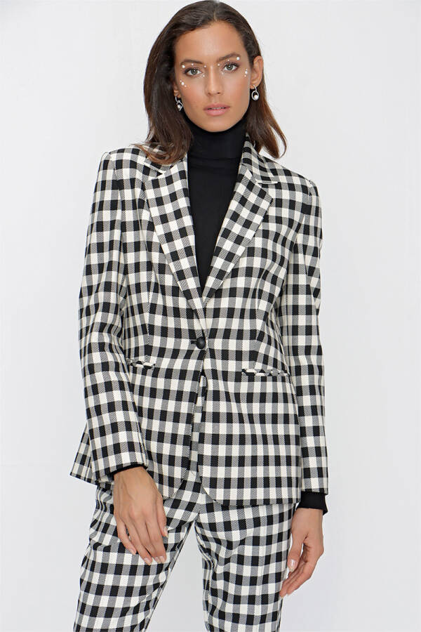 Siyah Kruvaze Ceket - 5