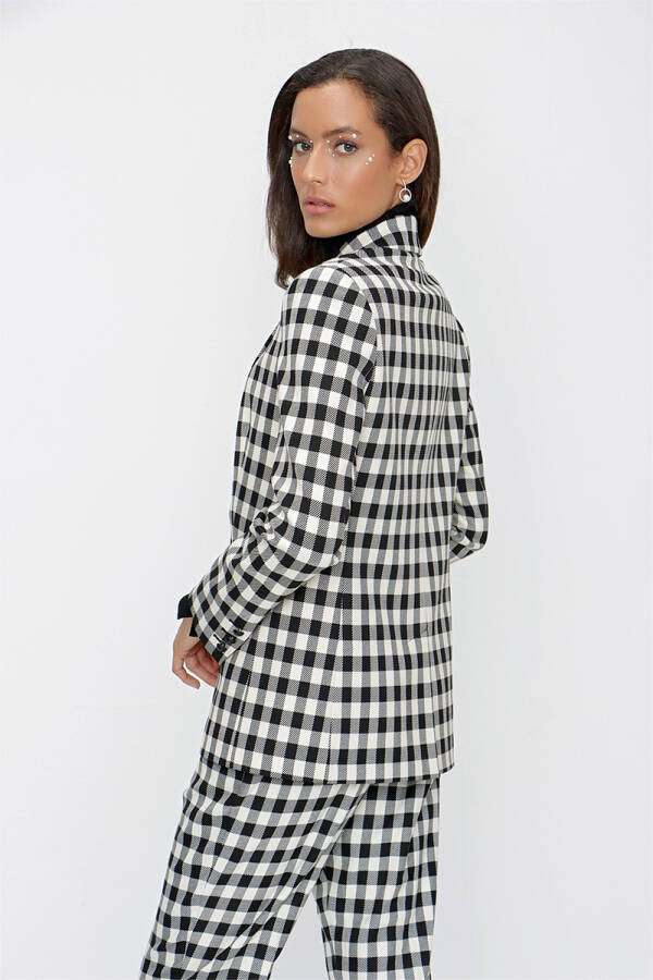 Siyah Kruvaze Ceket - 6