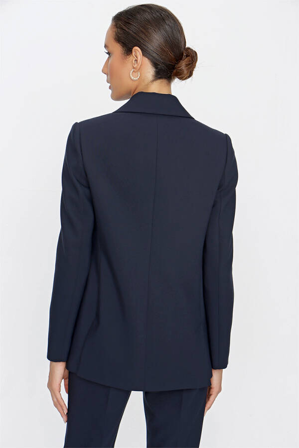 Lacivert Kruvaze Blazer Ceket - 6