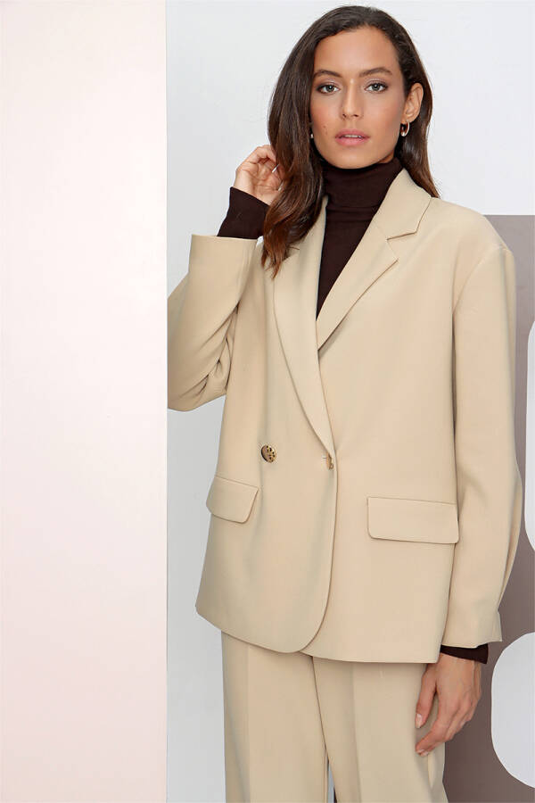 Bej Rahat Kesim Ceket - 3