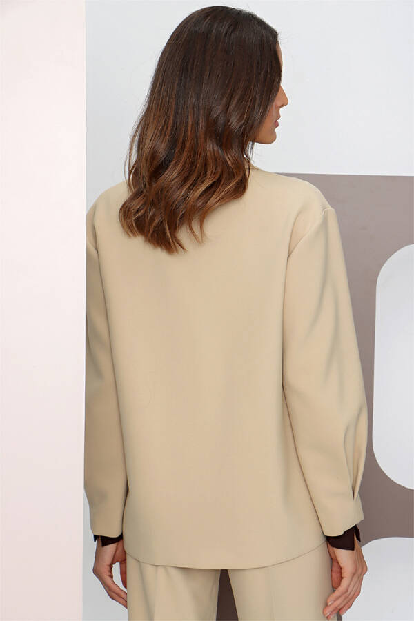 Bej Rahat Kesim Ceket - 6