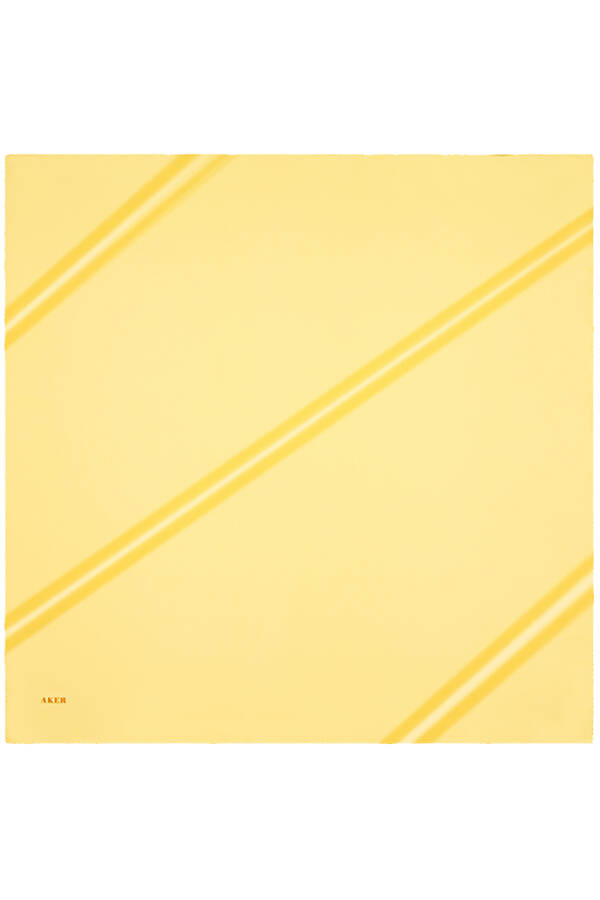 Düz Renk Aker Düz İpek Krep Saten Eşarp - 1