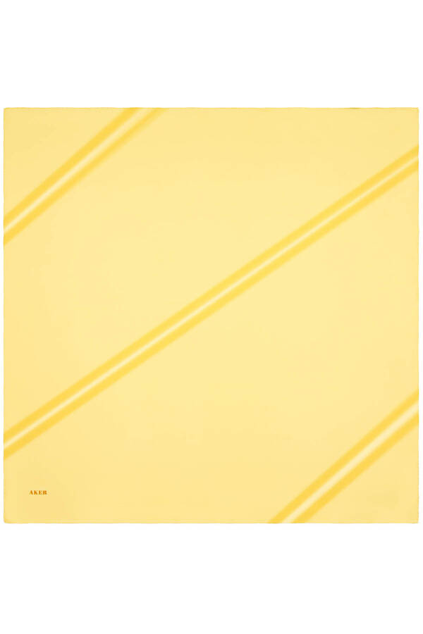 Düz Renk Aker Düz İpek Tivil Eşarp - 1