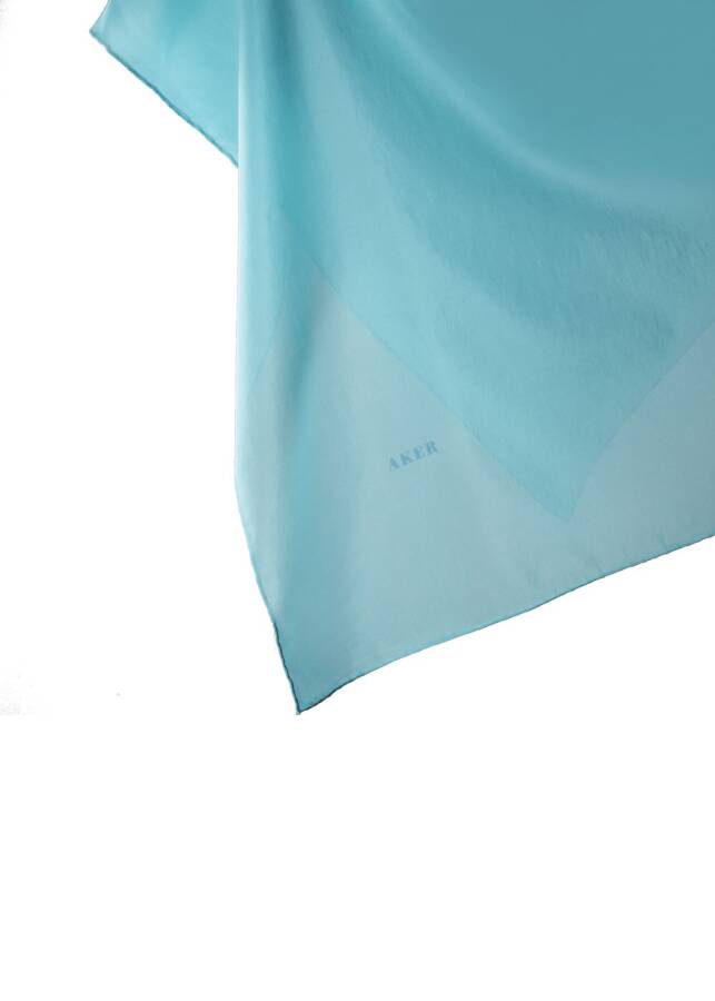 Düz Renk Aker Düz İpek Koton Eşarp - Yaz Serinliği (1)