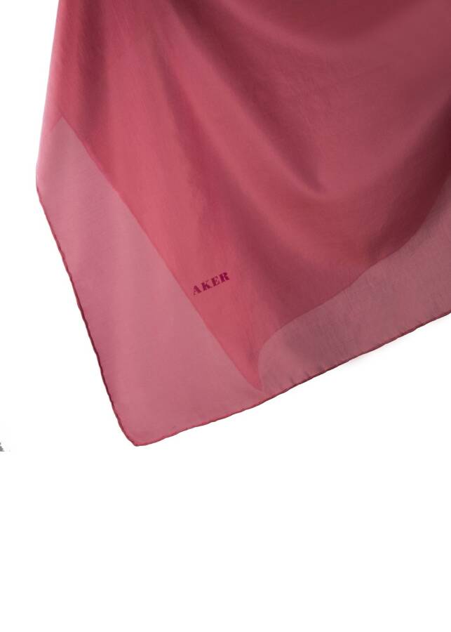 Düz Renk Aker Düz İpek Koton Eşarp - 2