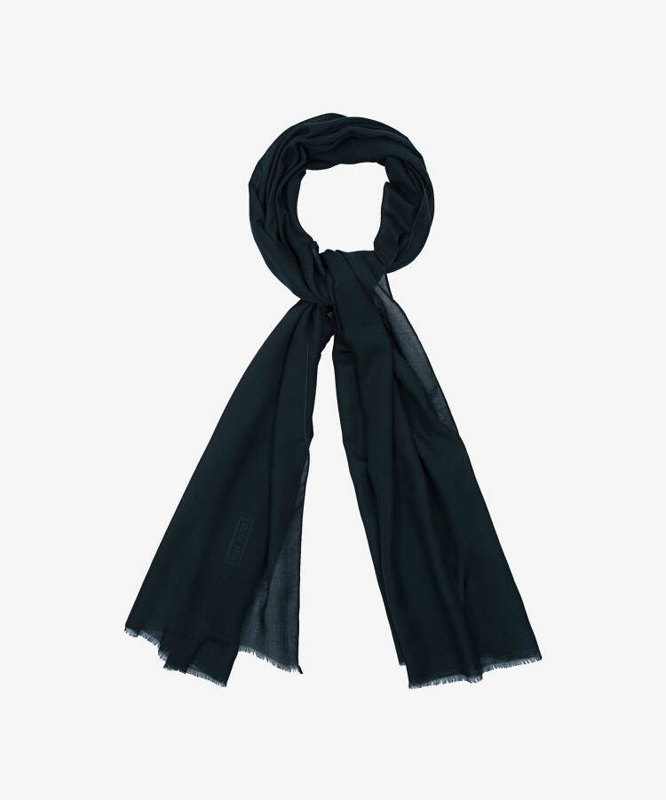 Yeşil 70X180 Düz Wooltouch Şal - 1