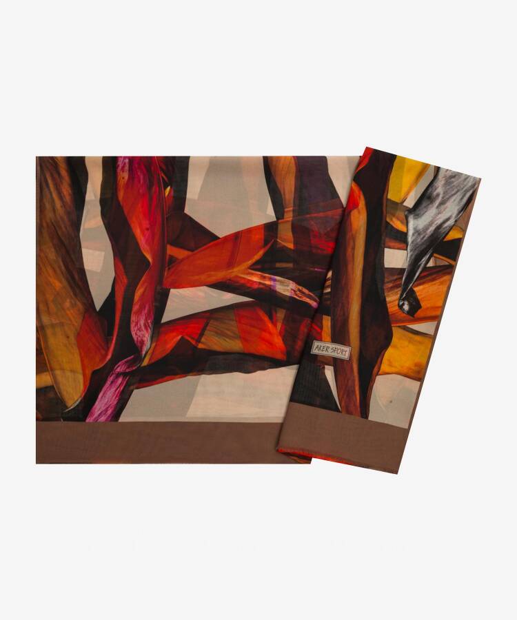 Kahverengi 70X180 Aker Angel Etol Eşarp - 1