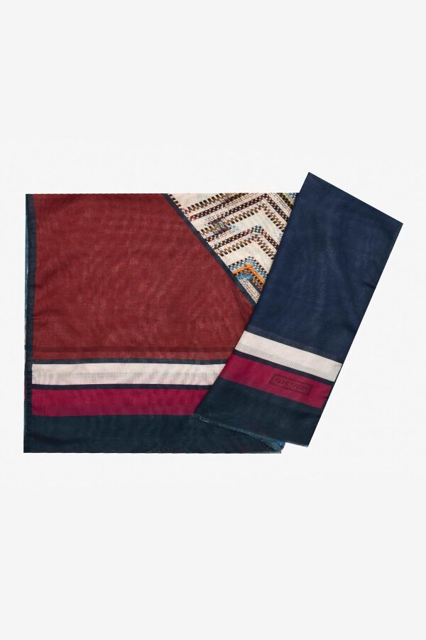 Lacivert 70X180 Wooltouch Şal - 1