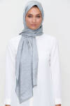 Gri 70X190 CM 73X190 Çift Taraflı Kullanım Işıltılı Şal 