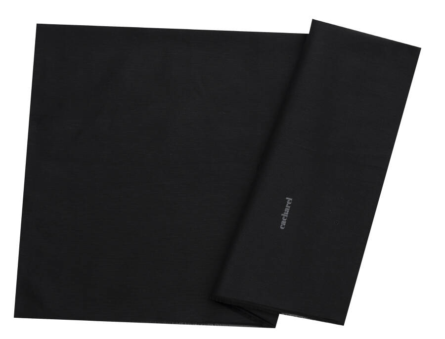 Siyah 70X200 İpek Keten Koton Şal - Cacharel