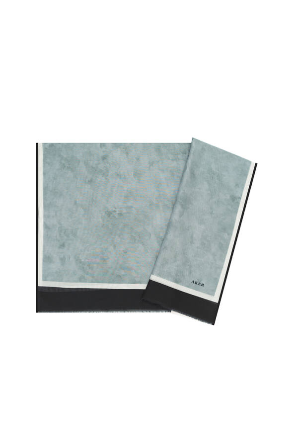 Açık Yeşil 70X200 İpek Koton Şal - Aker