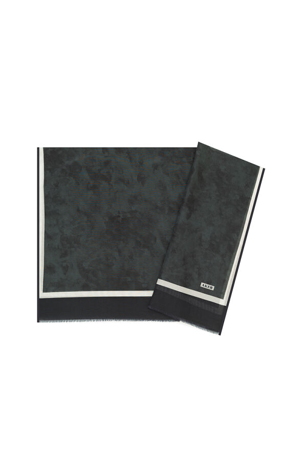 Siyah 70X200 İpek Koton Şal - Aker